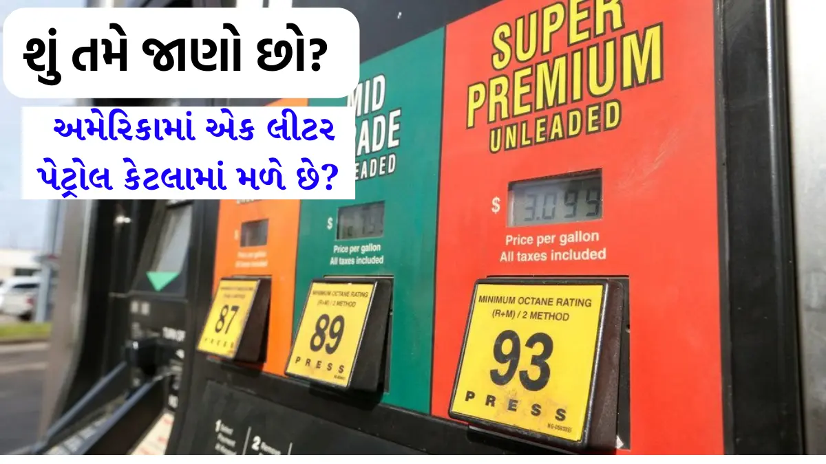 અમેરિકામાં એક લીટર પેટ્રોલ કેટલામાં મળે છે?