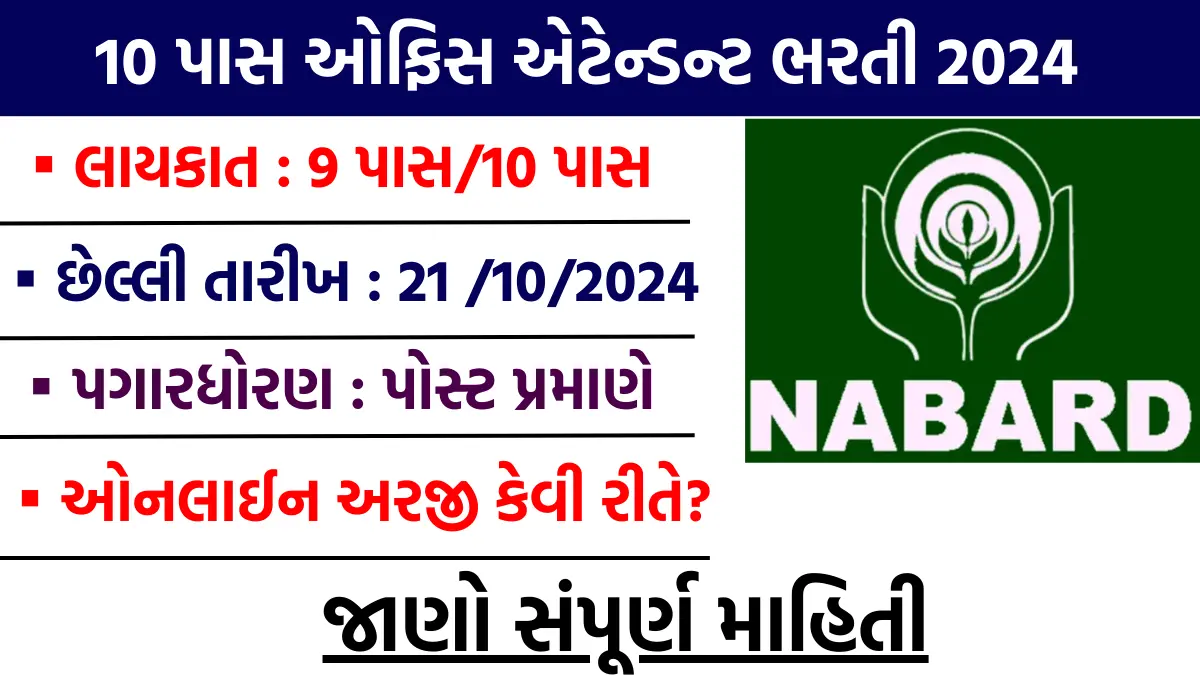 NABARD Office Attendant Recruitment 2024