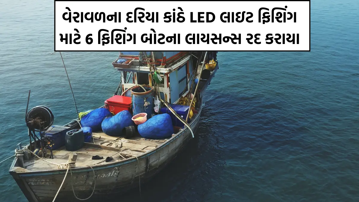 Licenses of 6 fishing boats cancelled for LED light Veraval coast