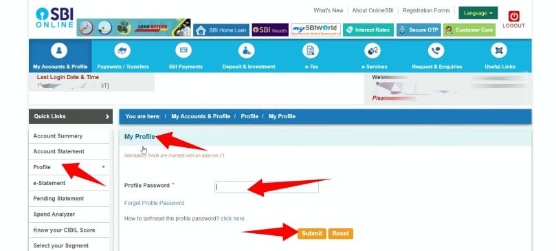 SBI register mobile number update Gujarati