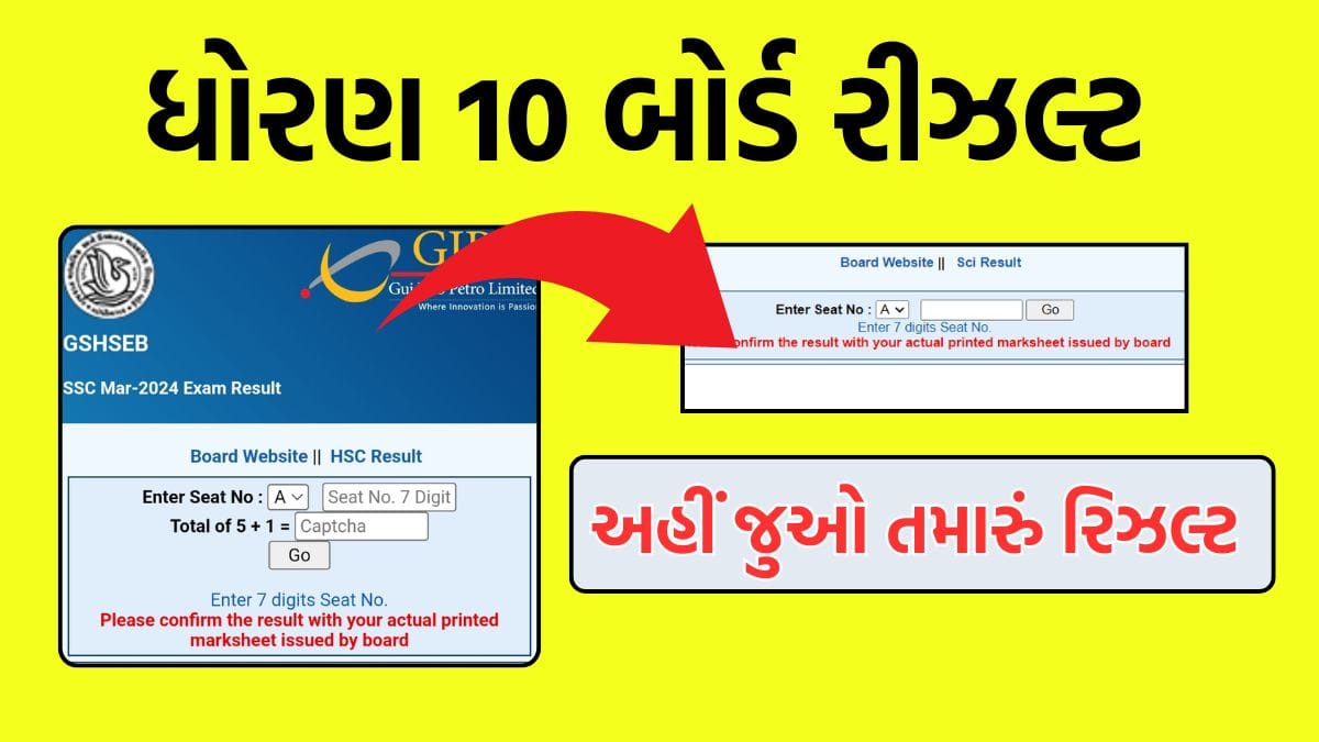 Gujarat board 10th result 2025 check online
