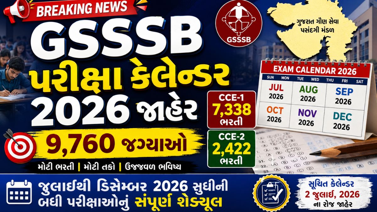 GSSSB Calendar 2026