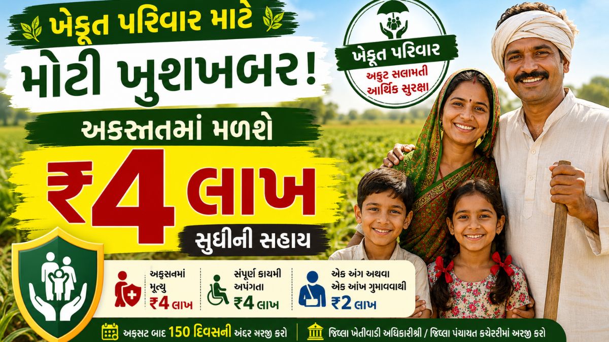 khedut parivar akasmat vima yojana gujarat 2026