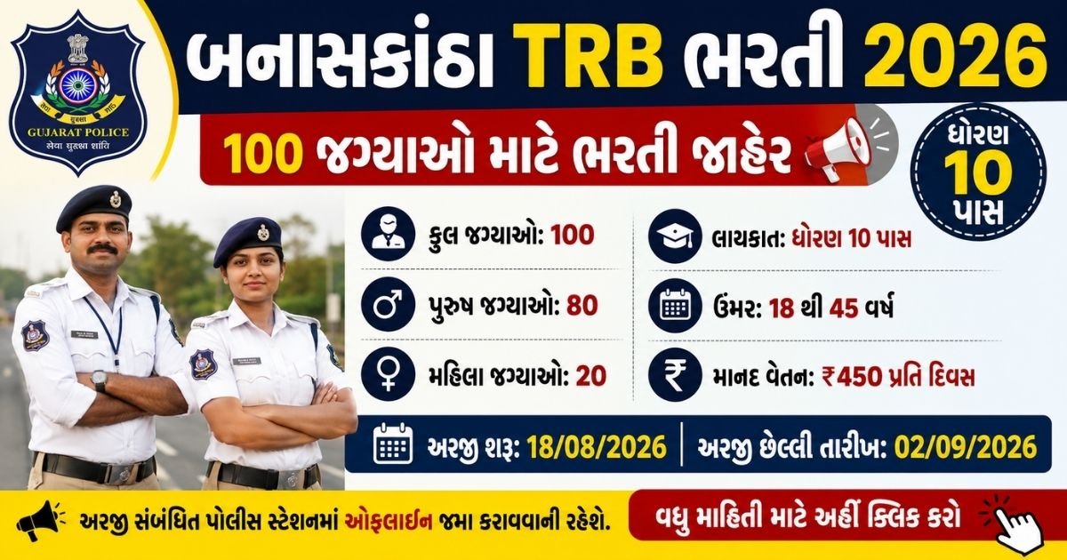 Banaskantha TRB Bharti 2026